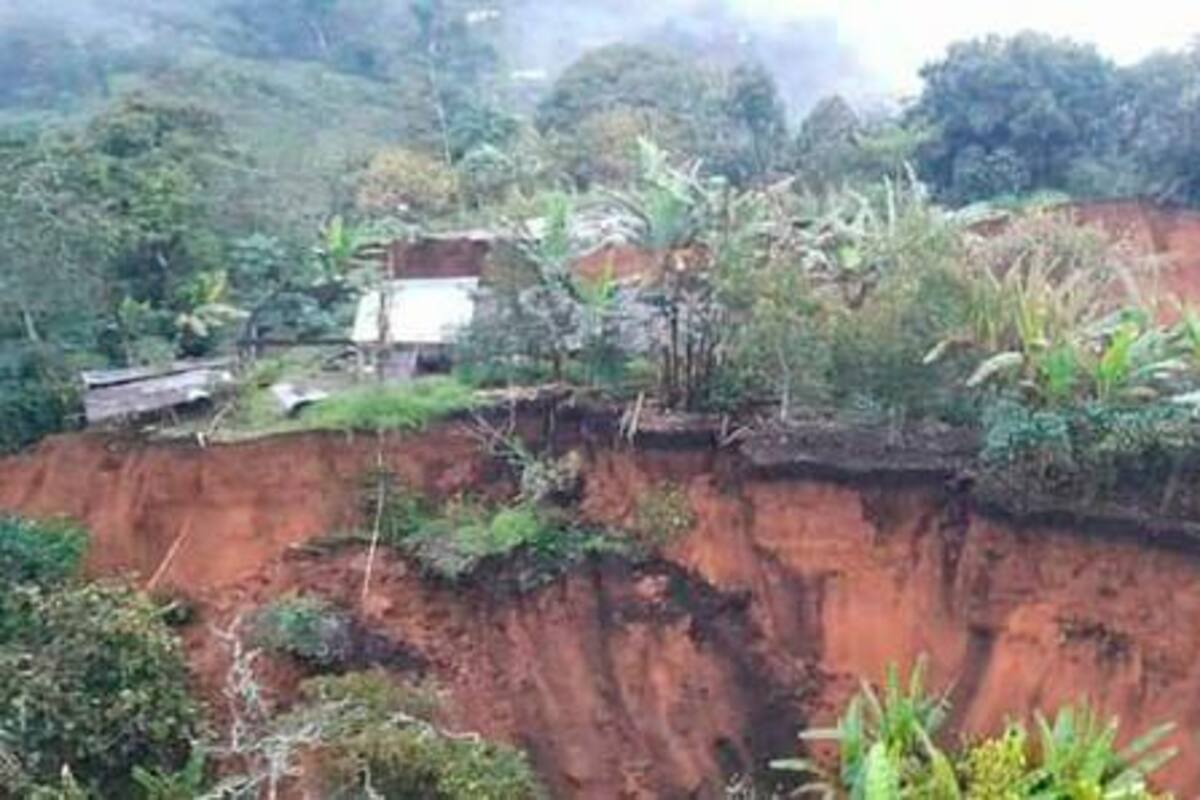 Este es el número de familias afectadas por deslizamiento en Cauca