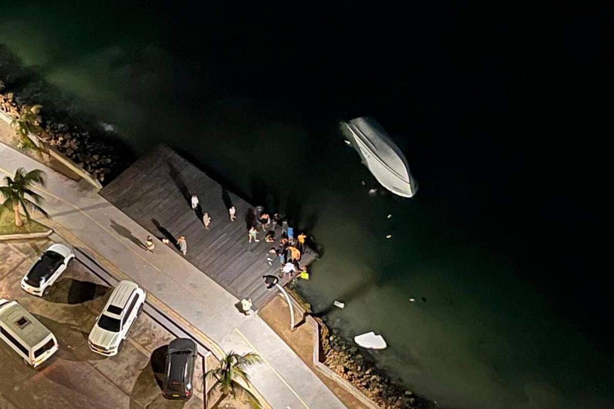 Incertidumbre en Castillogrande: se voltea lancha de noche con personas a bordo