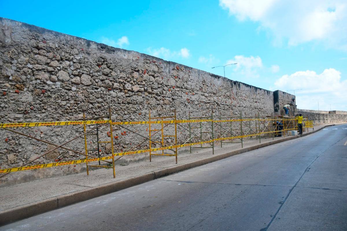 Obras en la famosa ‘Murallita del diablo’ para garantizar su estabilidad