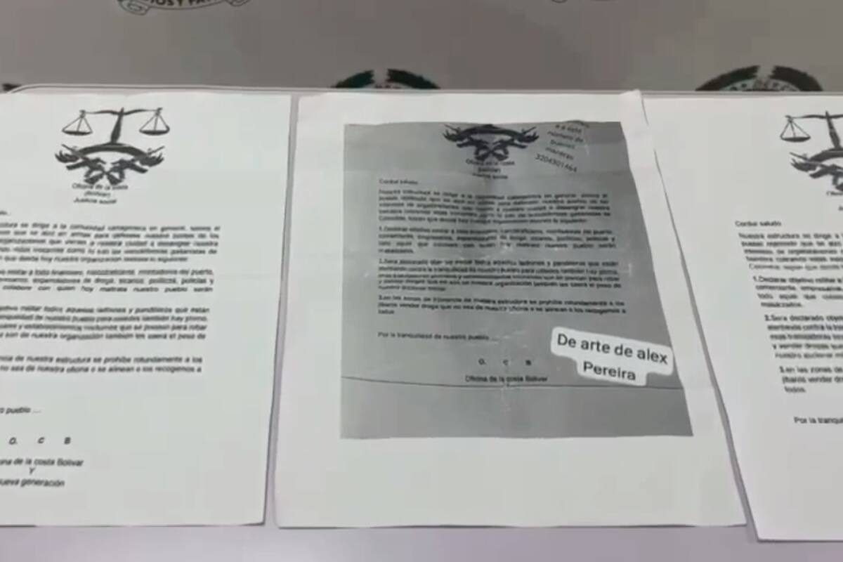 Dos extorsionistas en Cartagena cayeron con panfletos amenazantes