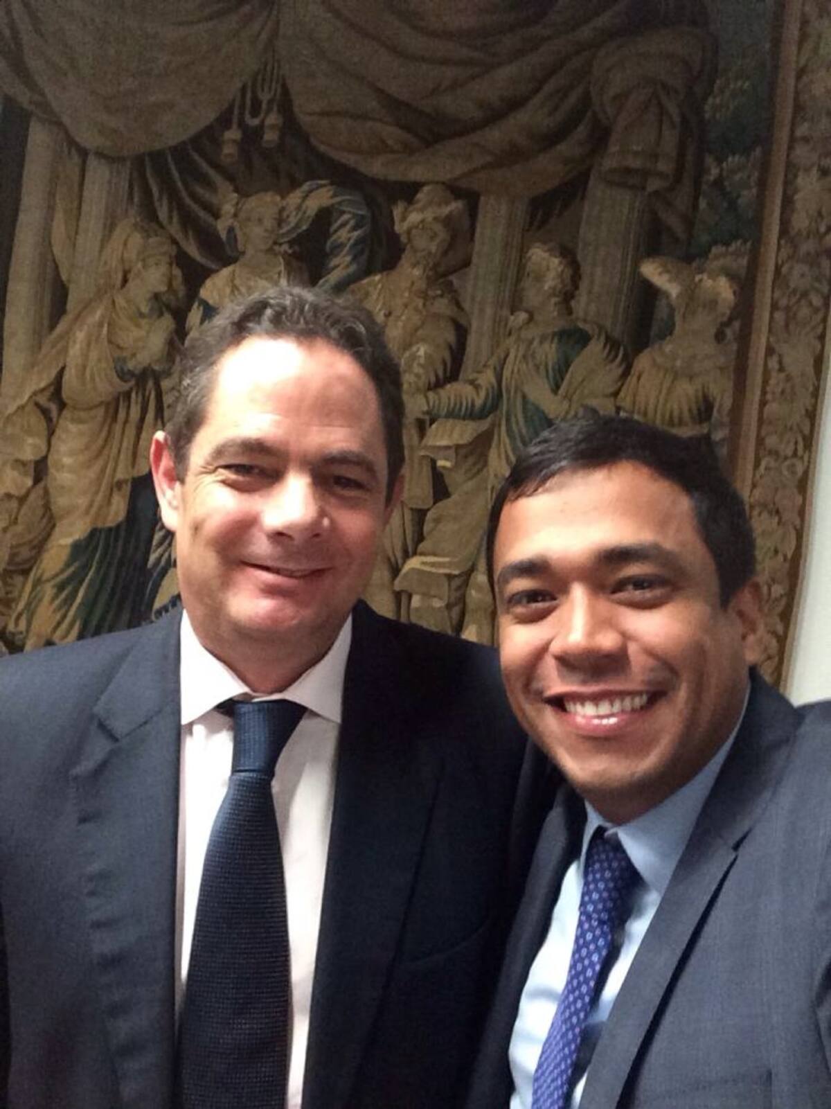 Germán Vargas, vicepresidente de la República y Silvio Carrasquilla, representante liberal ala Cámara. CORTESÍA