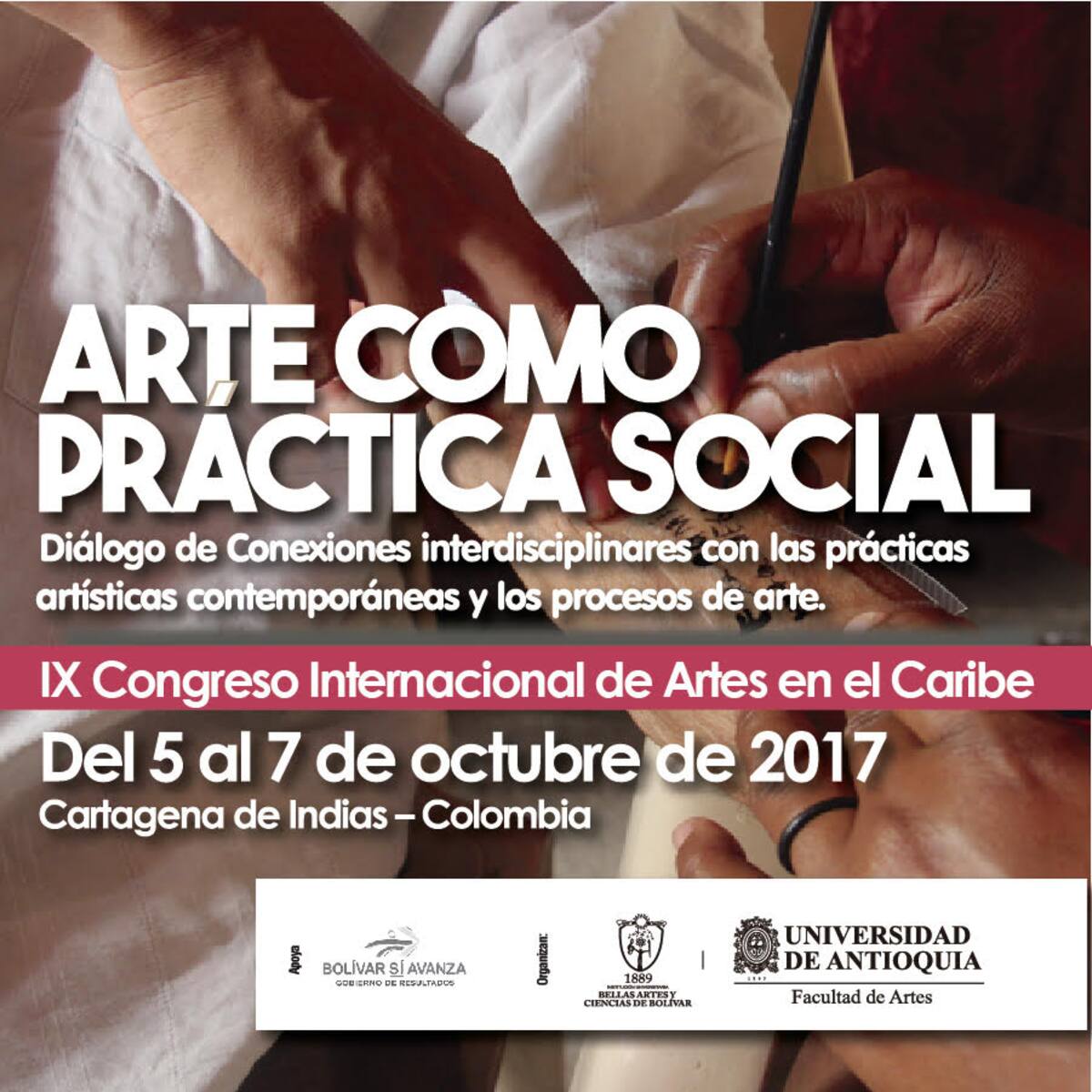 Imagen del Congreso Internacional de Arte en el Caribe que se desarrolla en Unibac.