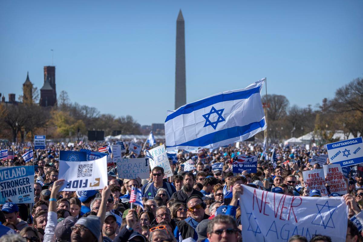 Multitudinaria marcha a favor de Israel en Washington