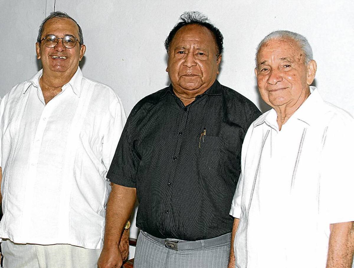 Carlos Gustavo Méndez, Gustavo Burgos y Uriel Mathieu.