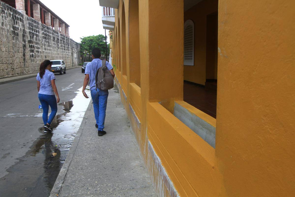 Así está quedando la nueva fachada de este complejo habitacional.