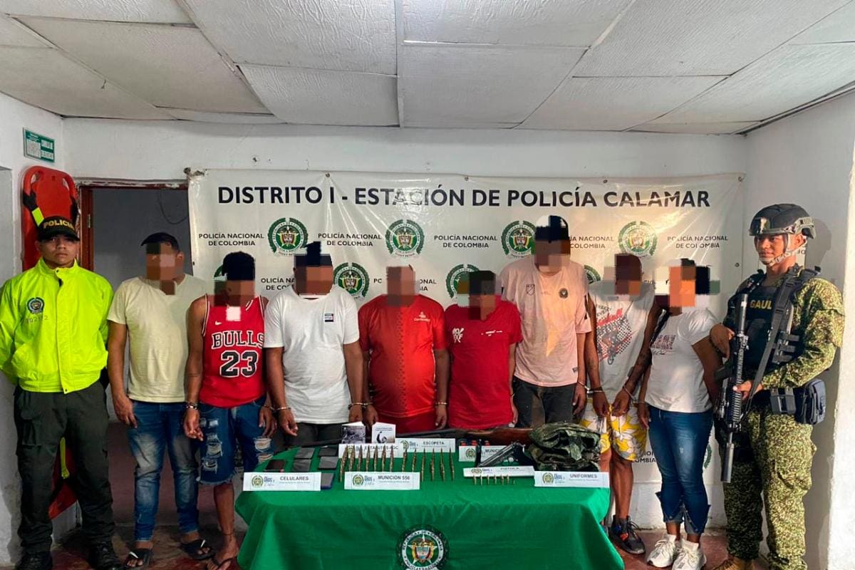 En medio de disparos capturan a 8 miembros del Clan del Golfo en Bolívar
