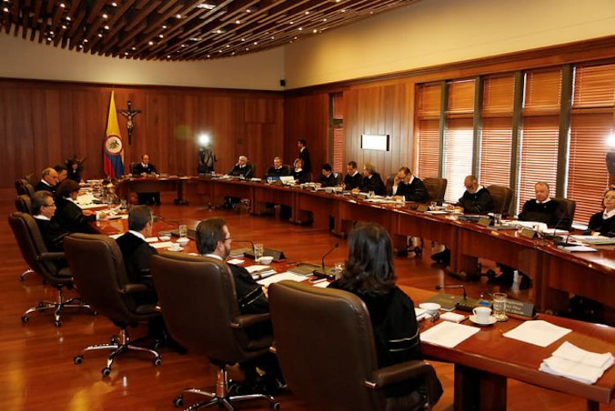 Sala de la Corte Suprema de Justicia de Colombia reunida en pleno. COLPRENSA