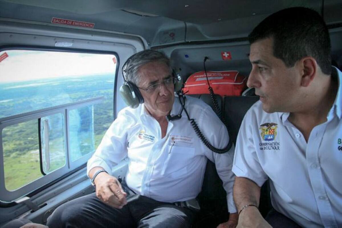 Germán Cardona Gutiérrez, ministro del Transporte; y Dumek Turbay, gobernador de Bolívar. Cortesía