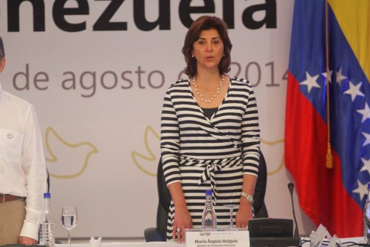 La canciller, María Ángela Holguín, dijo que Colombia apuesta por el diálogo entre EE.UU Y Venezuela. Oscar Diaz Acosta