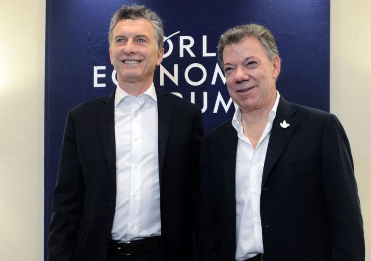 El presidente Juan Manuel Santos inauguró el jueves el Foro Económico Mundial para América Latina, que cuenta con la presencia de ministros de diferentes países y las más importantes figuras del empresariado. AFP