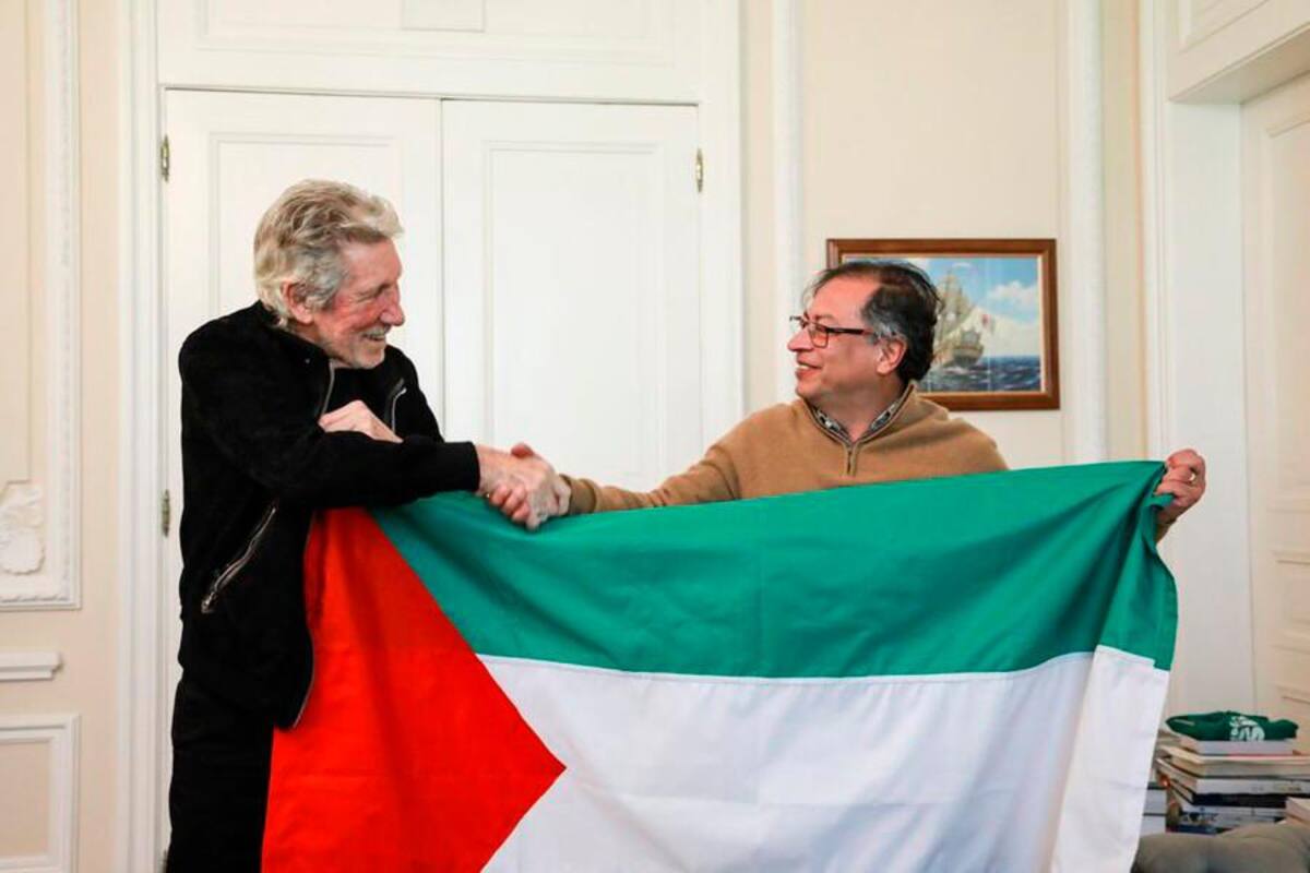 El presidente Gustavo Petro y Roger Waters dialogan sobre Palestina en Bogotá