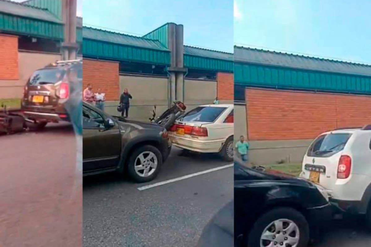 Video: ¡Tremendo! Siete vehículos chocaron en accidente en Medellín