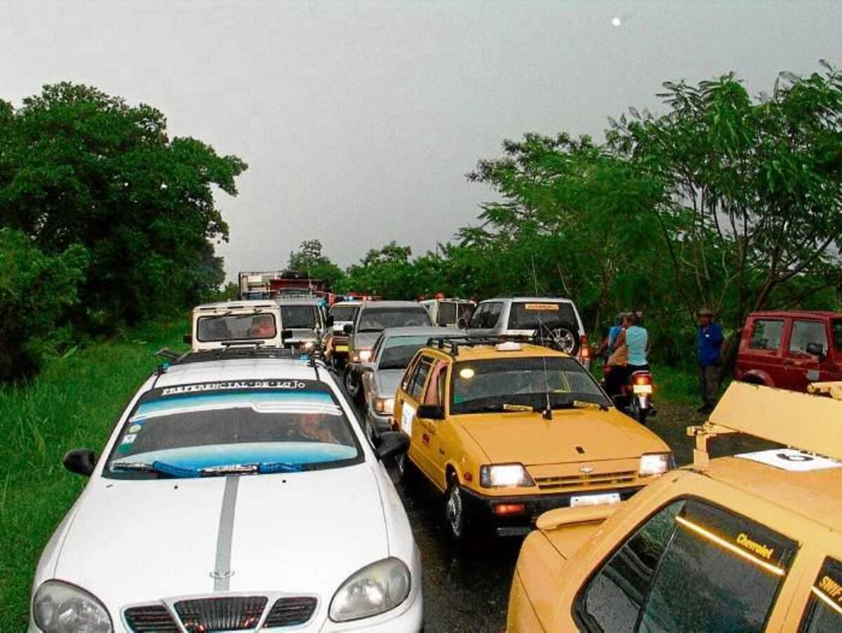 Esta es una imagen de los ‘trancones’ que se forman en Montería. El Universal