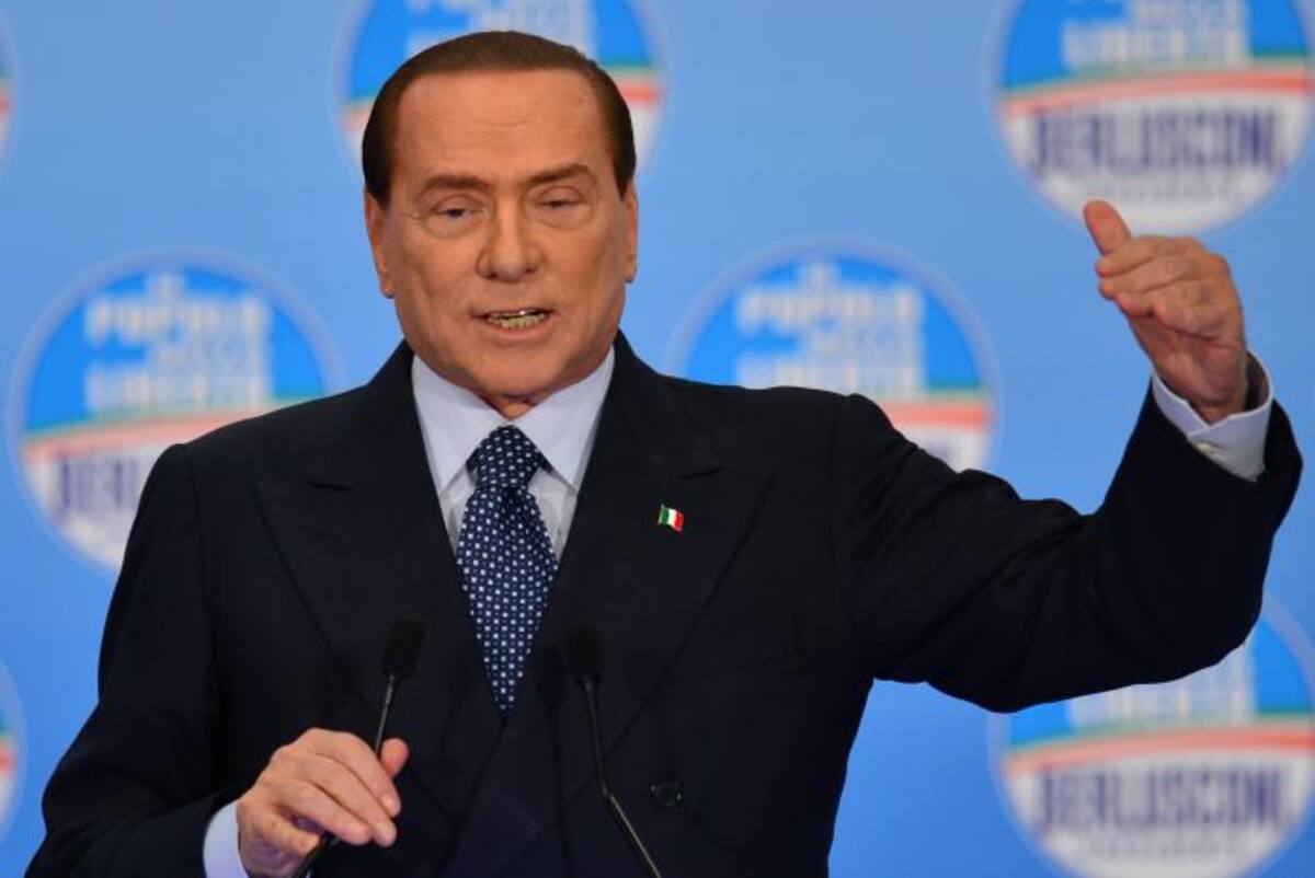 Silvio Berlusconi habló este domingo en un acto partidista. GIUSEPPE CACACE AFP
