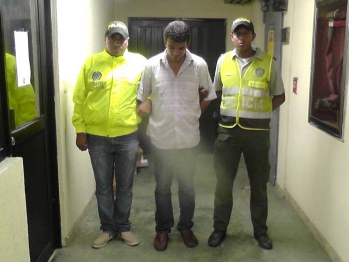Jhon Jairo Echenique Fernández cuando fue capturado. Cortesía