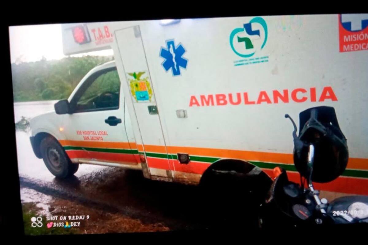 Murió paciente al accidentarse ambulancia entre San Jacinto y El Carmen