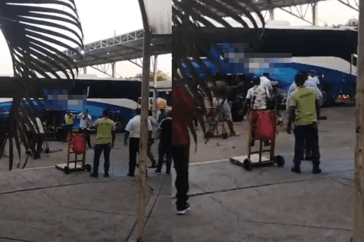 Video: conductor y pasajero se van a los golpes en Terminal de Transporte