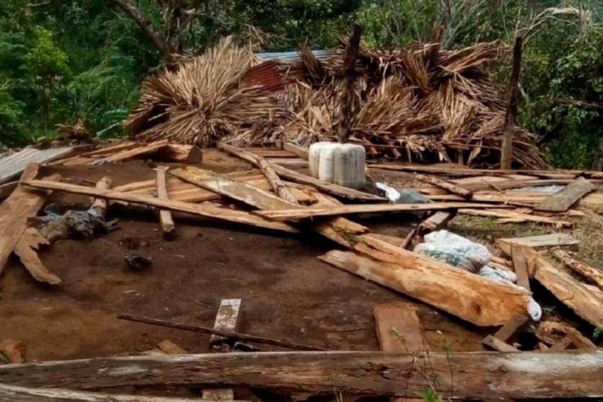 Vendaval arrasó cultivos y viviendas en El Carmen