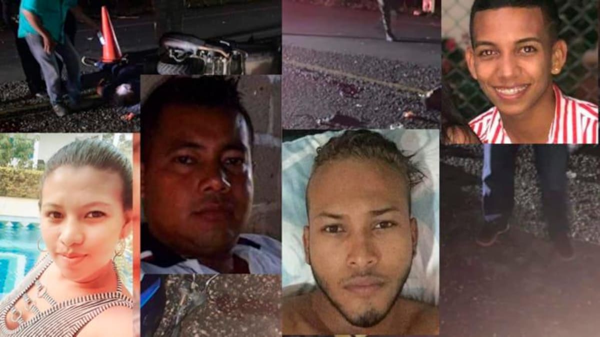 Tres de las cuatro víctimas mortales que dejó un violento choque de motos en Córdoba.