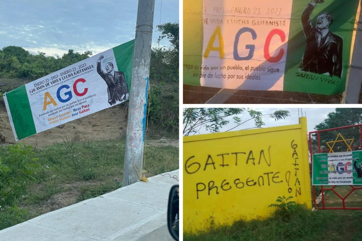 Aparecen carteles y grafitis del Clan del Golfo en Bolívar y Sucre