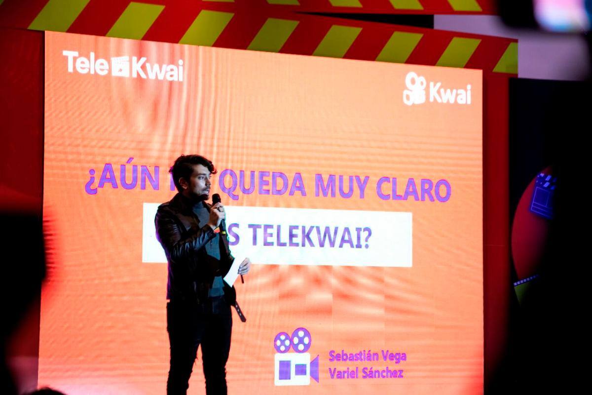 Josué Palacios, Gerente de crecimiento de contenidos de Kwai, en su intervención durante el evento. // Foto: Cortesía.