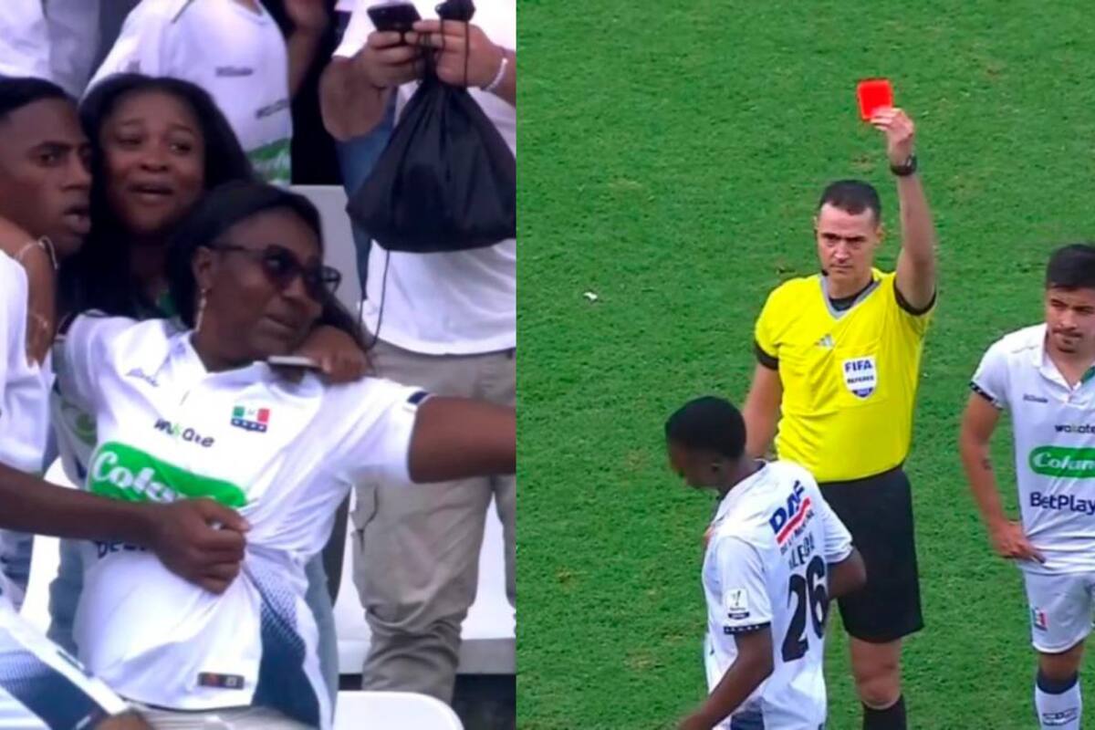 Fútbol colombiano: Por abrazar a su mamá fue expulsado del juego
