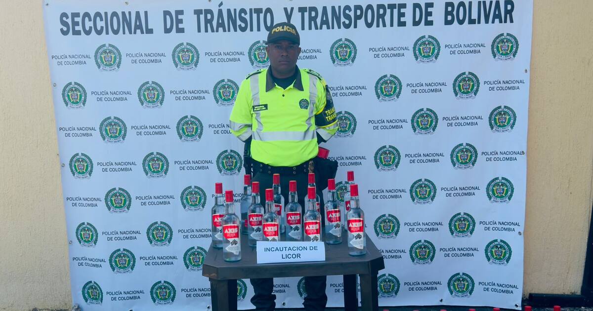 ¡Cuidado! Incautan 36 de botellas de licor de contrabando en la vía Cartagena–Barranquilla