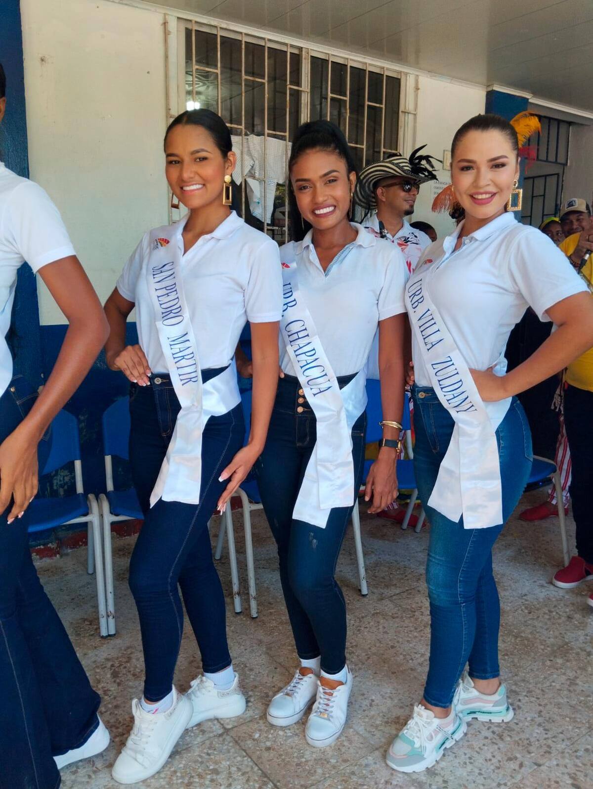 Las candidatas al Reinado de La Independencia de los barrios San Pedro Mártir, Chapacua y Villa Zuldany.