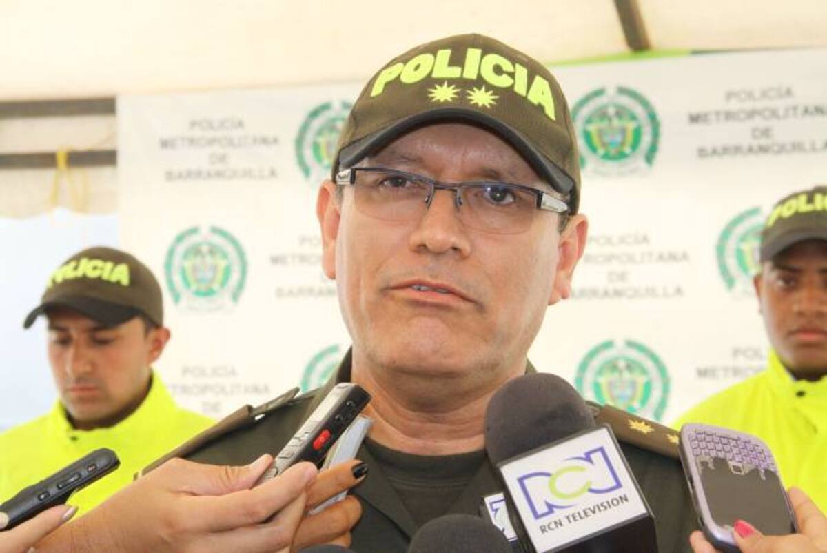 José Segura, comandante de la Policía de Barranquilla. RAFAEL POLO - CORTESÍA QHUBO BARRANQUILLA-
