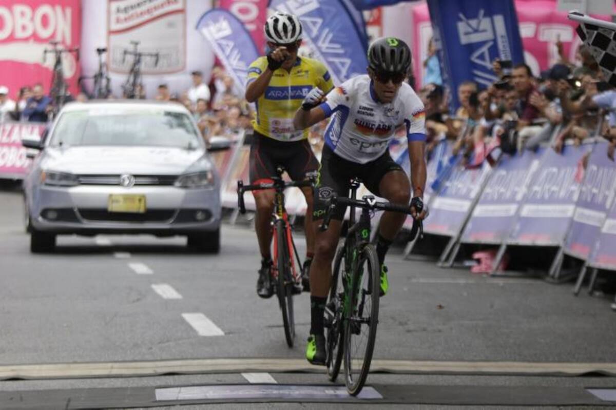 Edward Beltrán, de EPM-Scott, ganó la etapa. COLPRENSA
