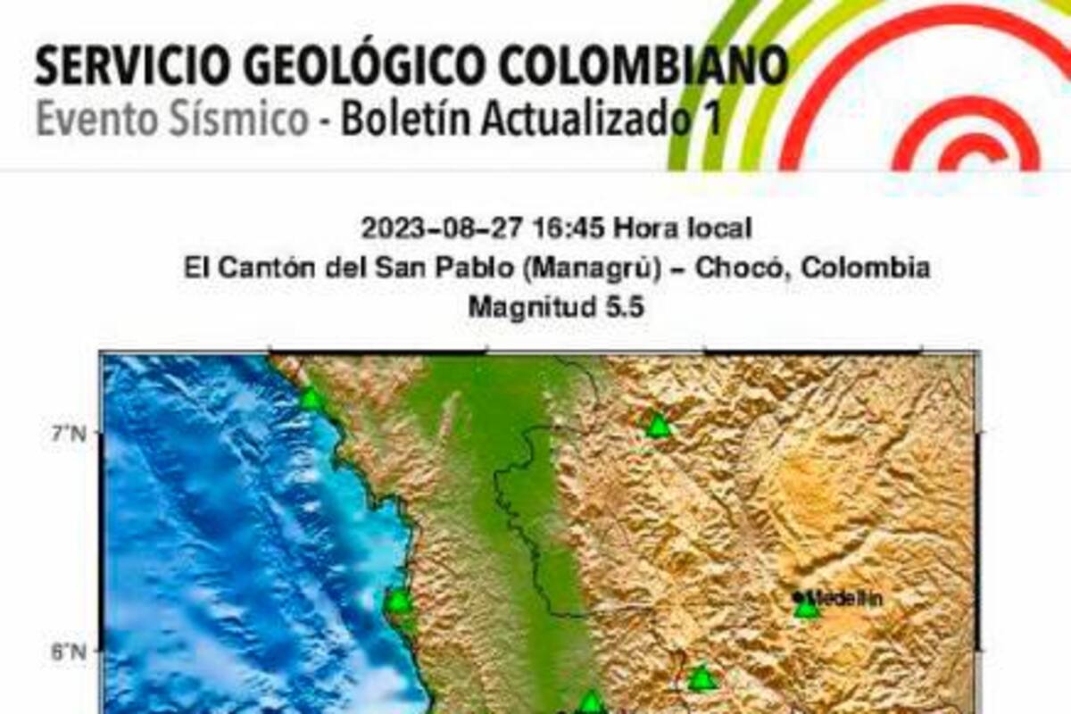 Atención: tembló en el Chocó y en otras zonas del país