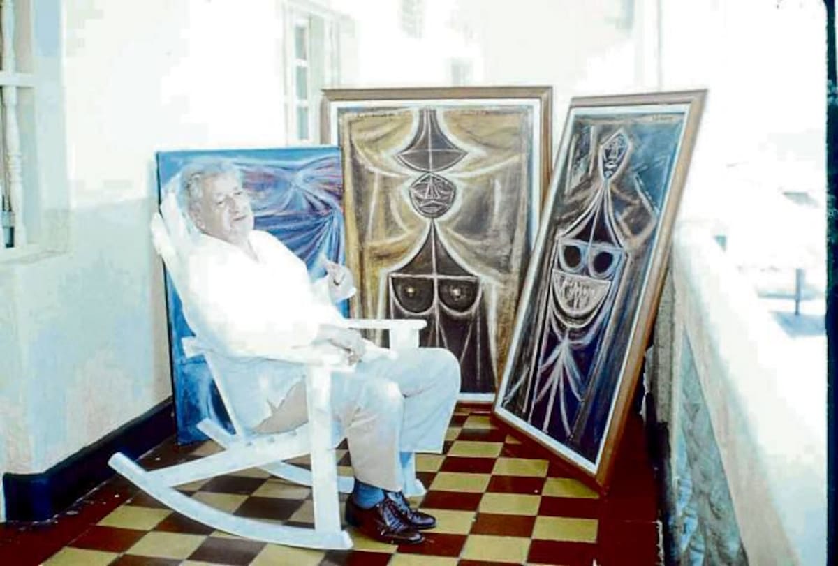 El escritor y pintor Héctor Rojas Herazo, en 2021, se cumple el centenario de su natalicio. Archivo El Universal