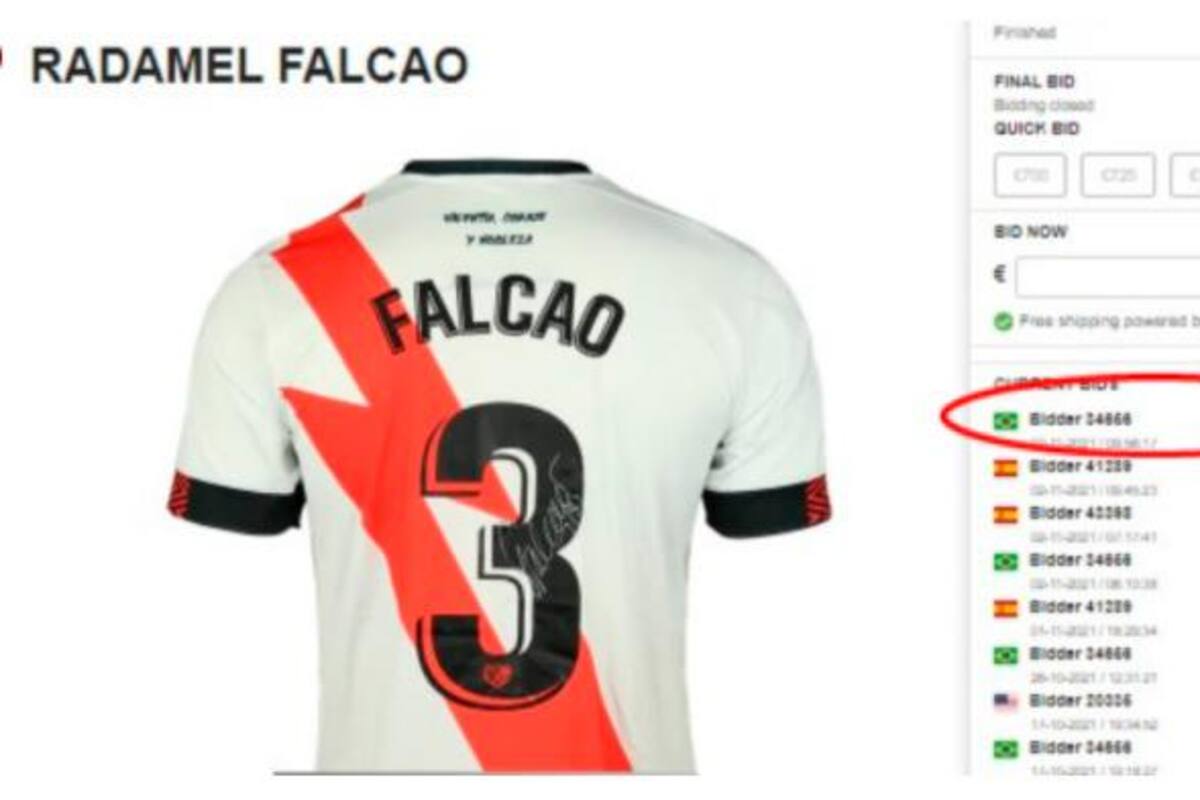 ¿Cuánto pagaría por la camiseta de Falcao García en el Rayo Vallecano?