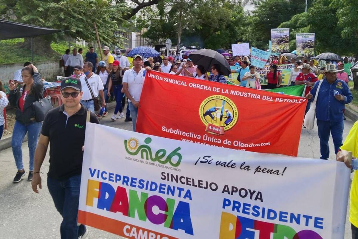 Con movilización: sucreños dan espaldarazo al presidente Gustavo Petro