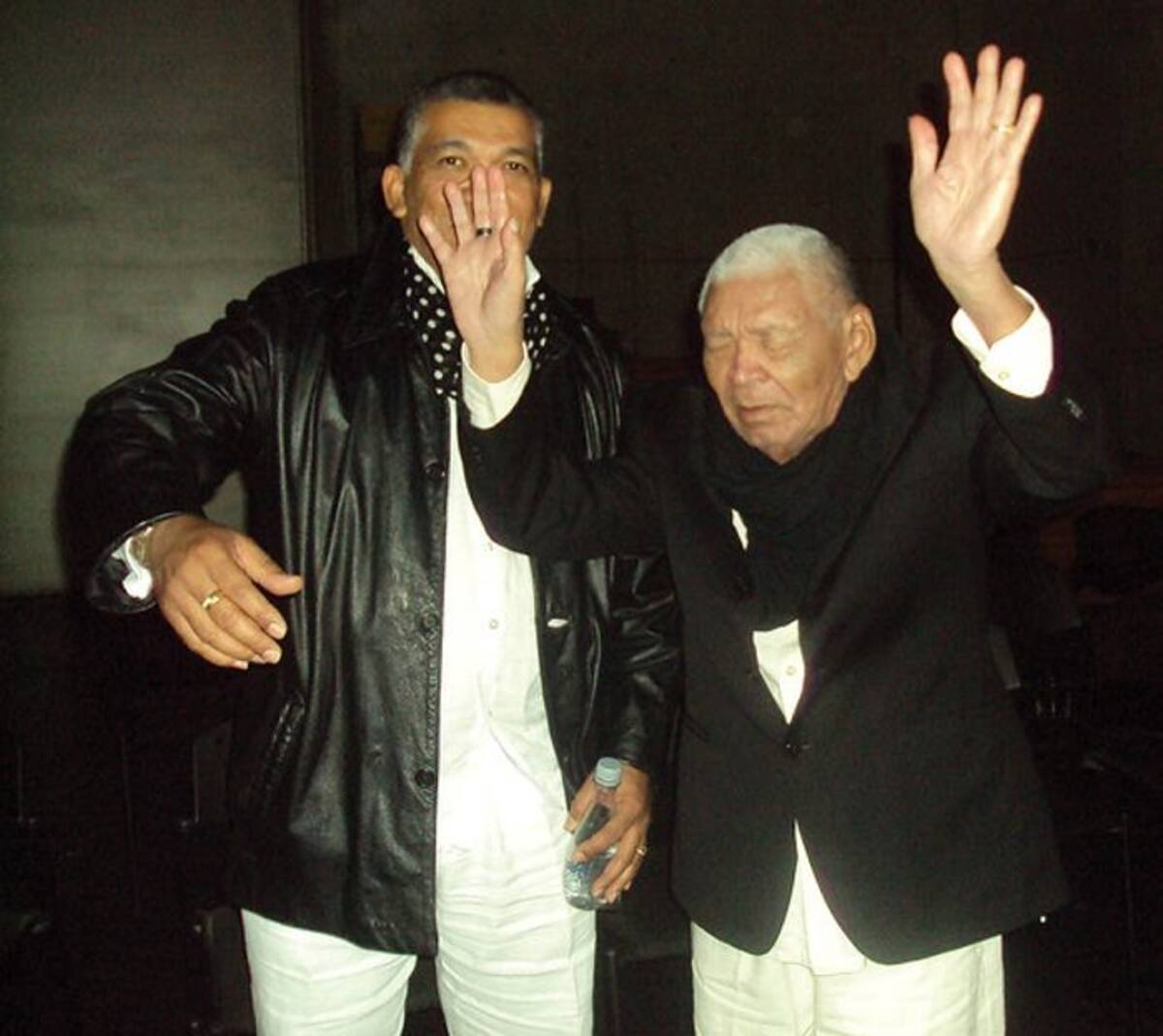 LEANDRO DIAZ Y SU HIJO EVO DIAZ COLPRENSA