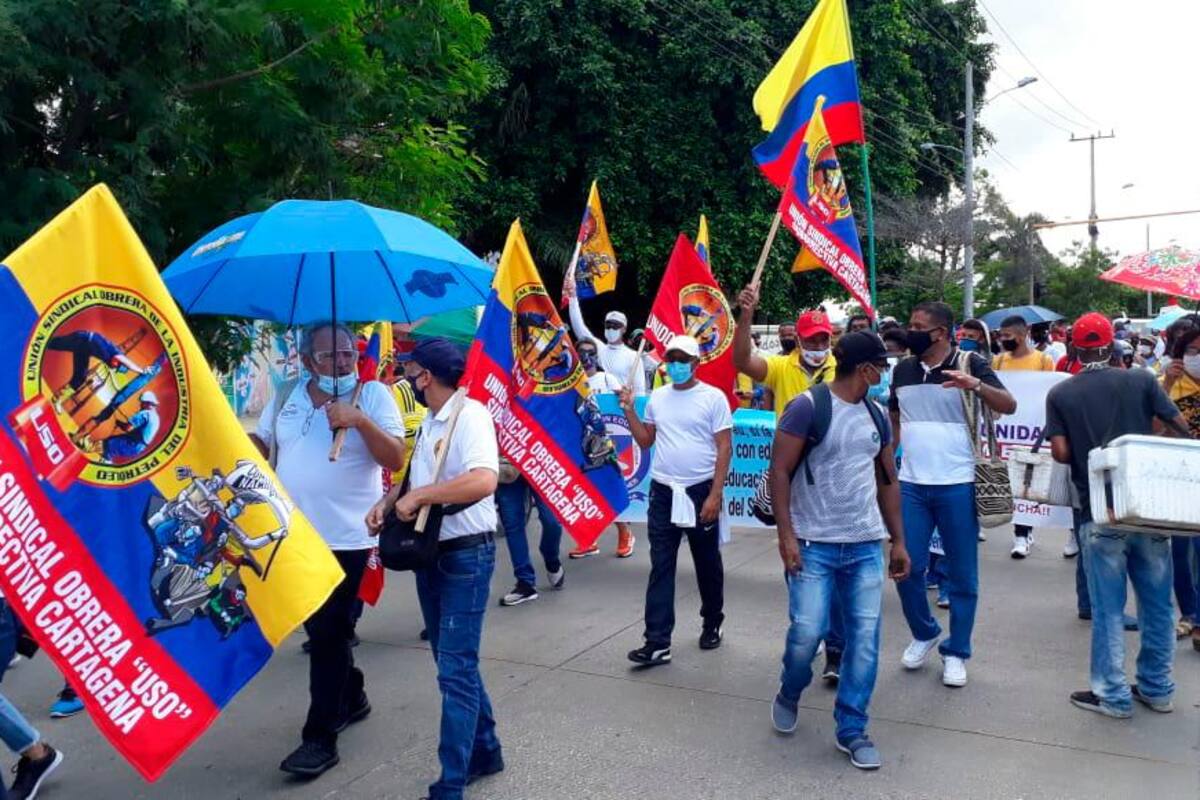 Minuto a minuto: Así transcurrió jornada de movilización en Cartagena