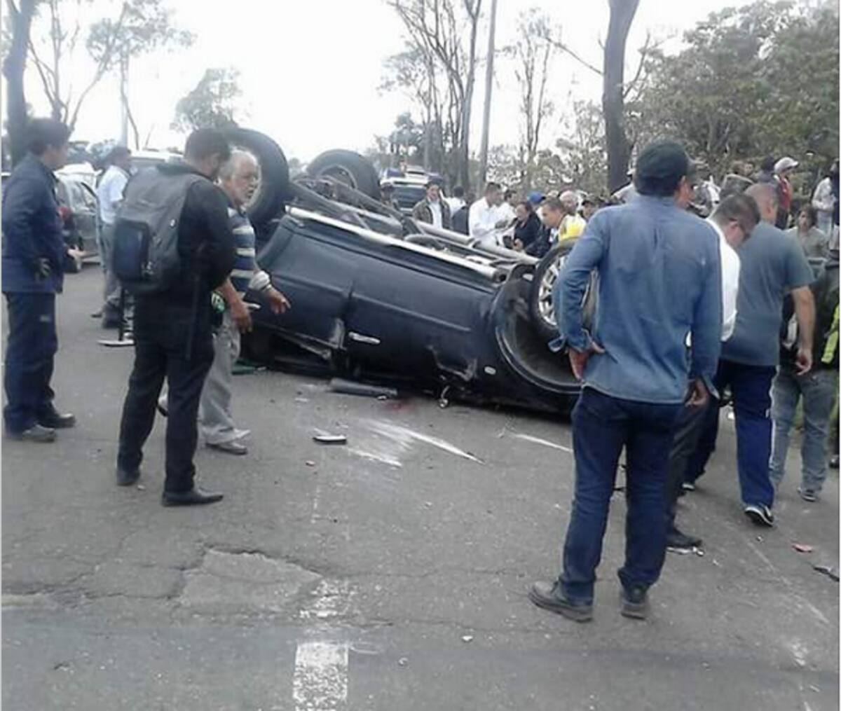 Accidente de tránsito en el que falleció la actriz.