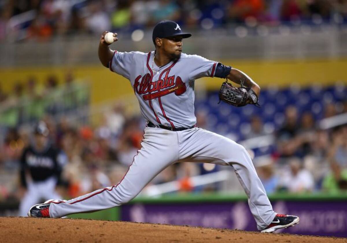 Julio Teherán, lanzador cartagenero de los Bravos de Atlanta. El pelotero está a la espera del permiso de su organización. AP