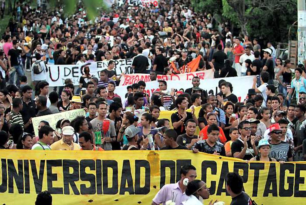 La Universidad de Cartagena también acogió este paro nacional. AROLDO MESTRE - EL UNIVERSAL
