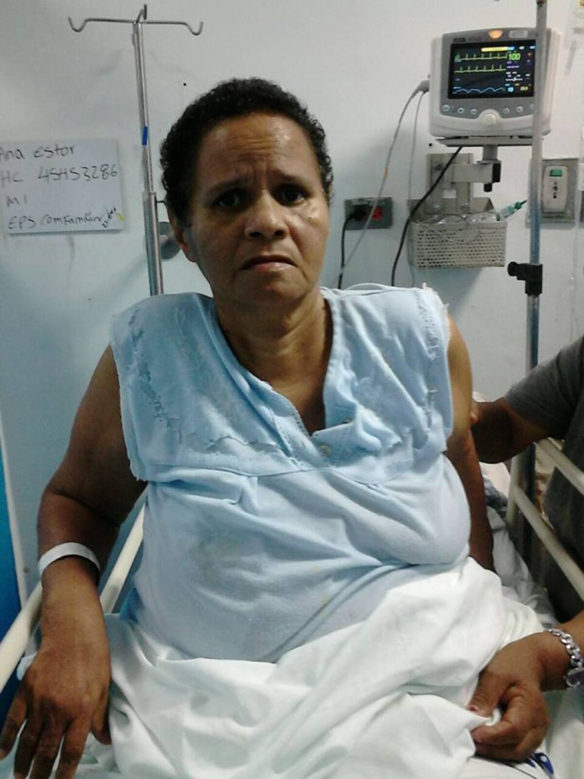 Ana María Estor de Ibarra, de 53 años, permanece internada en la ESE Hospital Universitario del Caribe (HUC). CORTESÍA