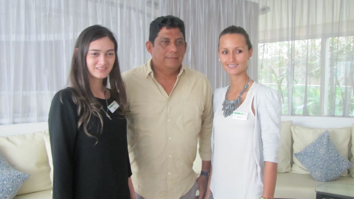 Diana Gómez Abella, Juan Carlos Díaz y Nicole Layolle.