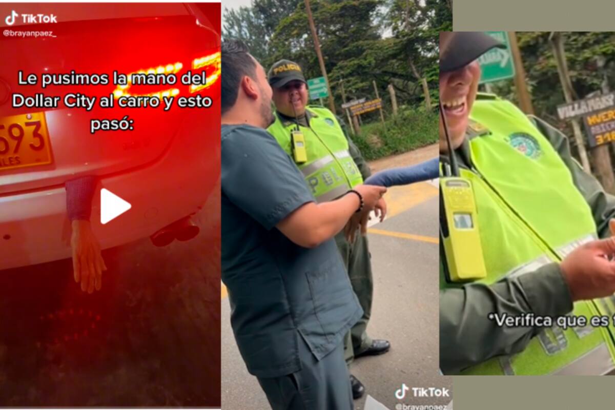 Los detiene la policía por una “mano” colgando en la cochera