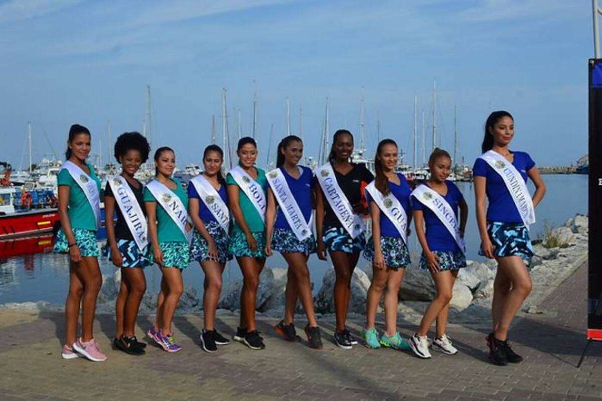 Las candidatas cumplieron su primera cita deportiva. COLPRENSA.