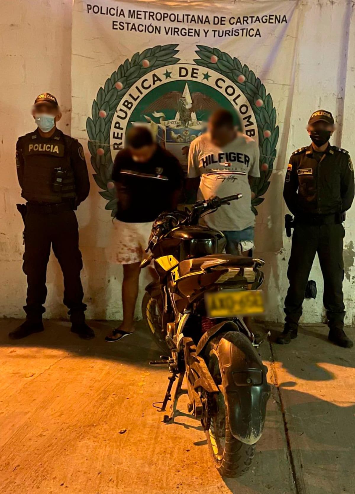 Presuntos sicarios capturados por el triple asesinato en Nuevo Paraíso.