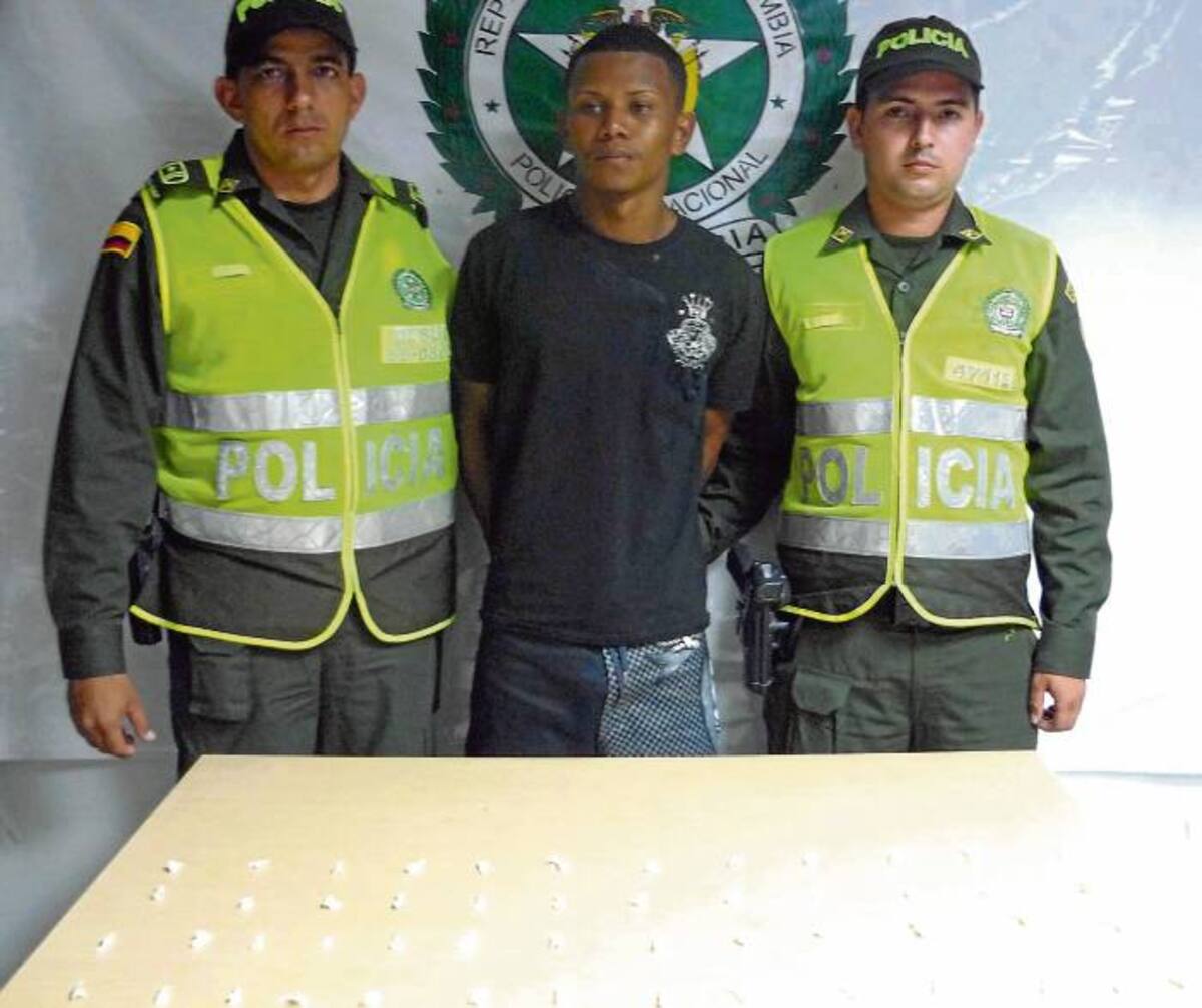 Jairo Luis Contreras Castillo, capturado con droga.