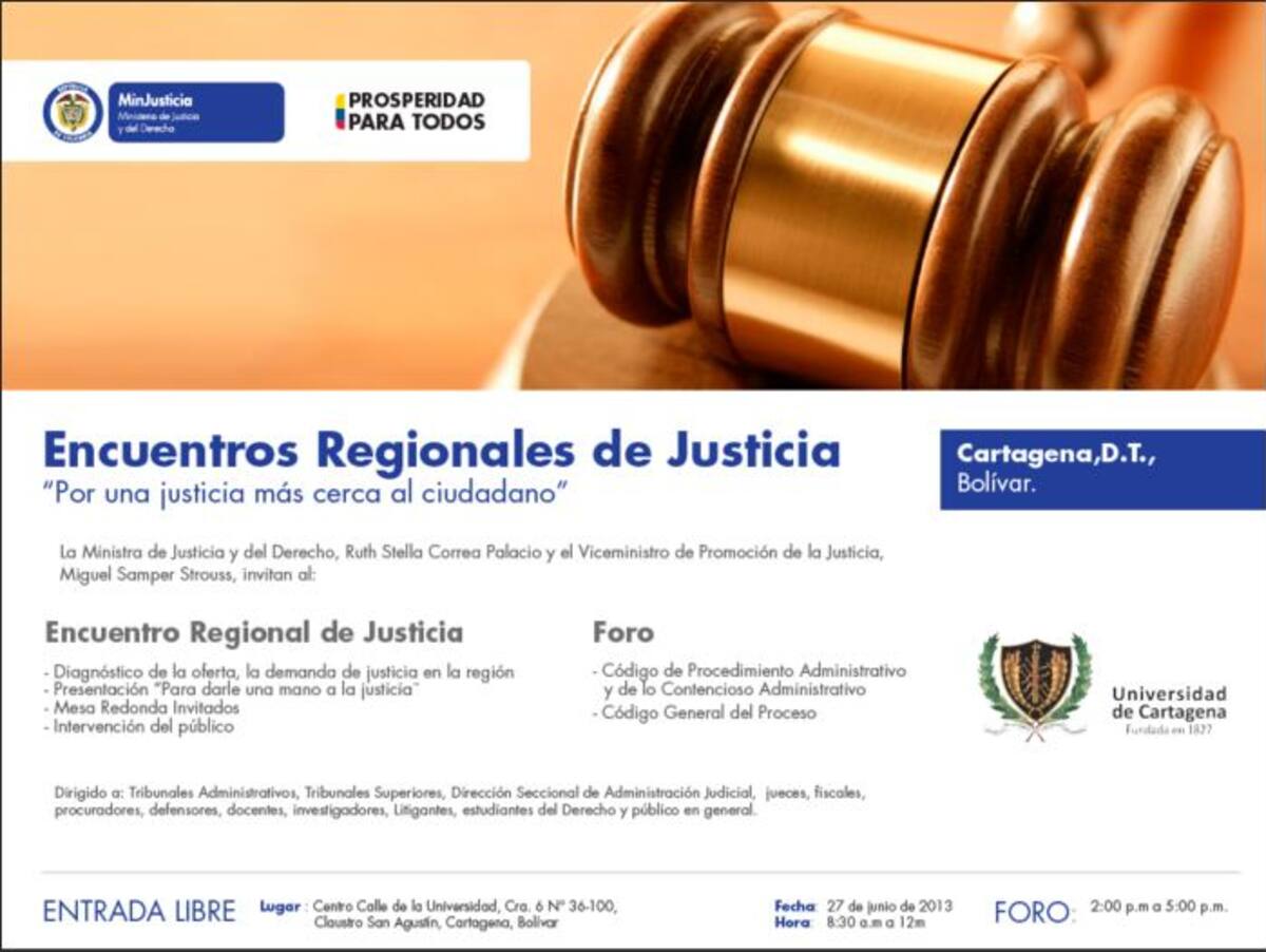 La ministra de Justicia, Ruth Stella Correa Palacio, asistirá a los encuentros junto a Miguel Samper Strouss, viceministro de la Cartera de Justicia. CORTESÍA