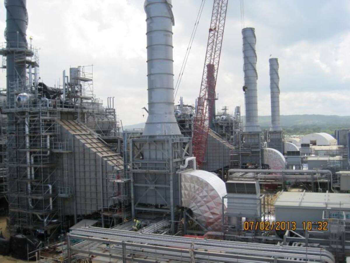 Planta de generación eléctrica de Reficar. CORTESIA