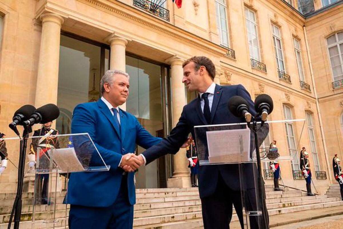 Paz y medio ambiente, temas del encuentro de Duque con Macron en París