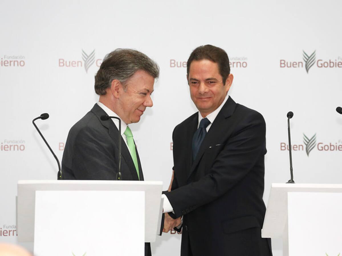 Juan Manuel Santos y Germán Vagas Lleras. COLPRENSA