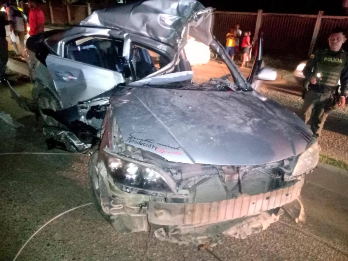 Un muerto y un herido dejó el accidente en la vía a Mamonal.